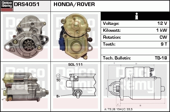 Démarreur Remanufactured REMY (Light Duty)