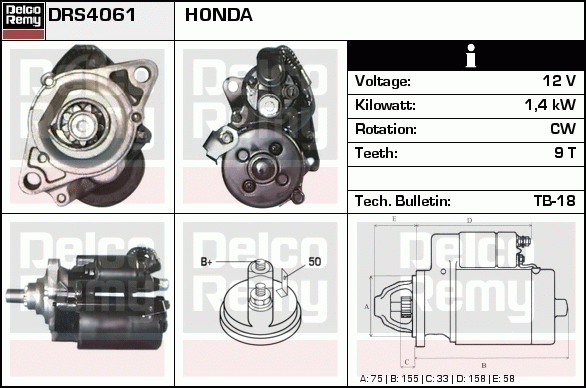 Démarreur Remanufactured REMY (Light Duty)