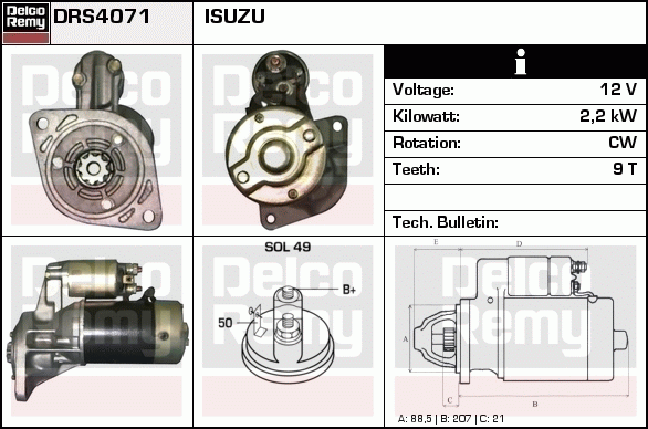 Démarreur Remanufactured REMY (Light Duty)