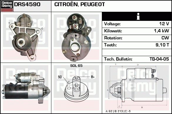 Démarreur Remanufactured REMY (Light Duty)