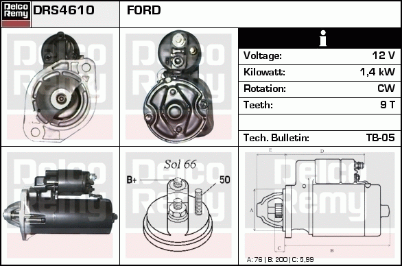 Démarreur Remanufactured REMY (Light Duty)