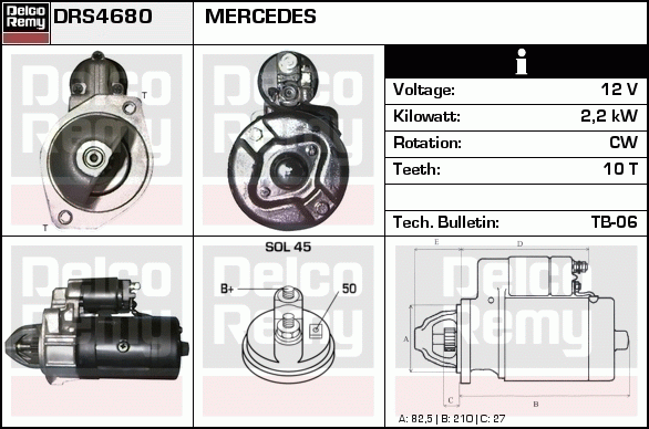 Démarreur Remanufactured REMY (Light Duty)