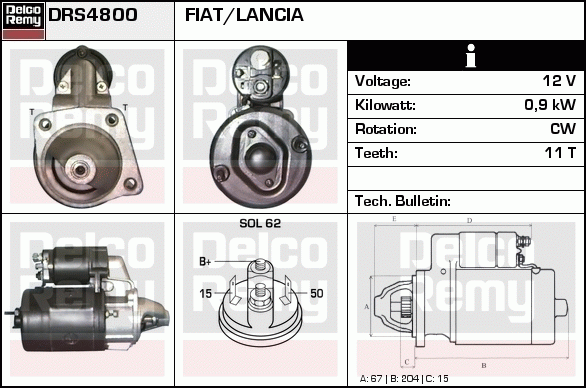 Démarreur Remanufactured REMY (Light Duty)