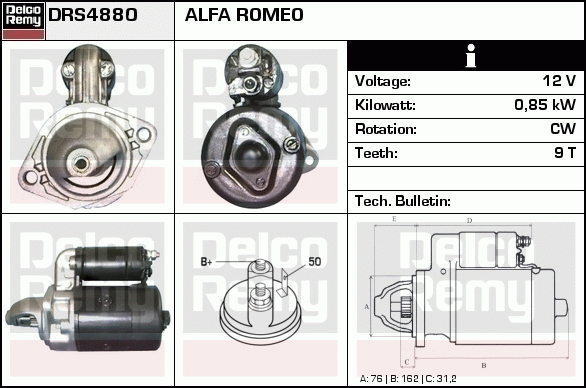 Démarreur Remanufactured REMY (Light Duty)