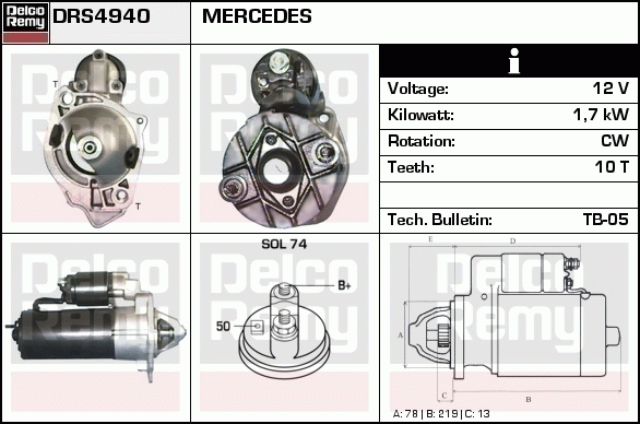 Démarreur Remanufactured REMY (Light Duty)
