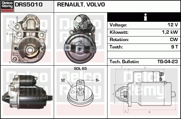 Démarreur Remanufactured REMY (Light Duty)