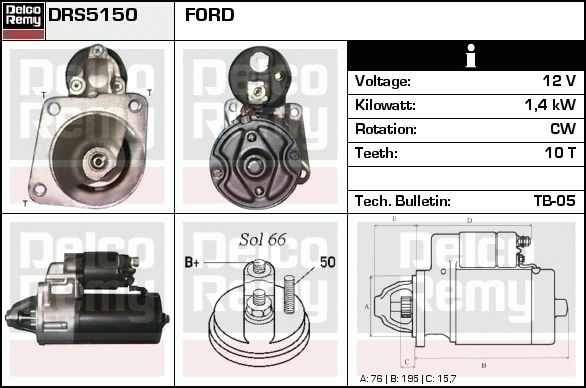 Démarreur Remanufactured REMY (Light Duty)