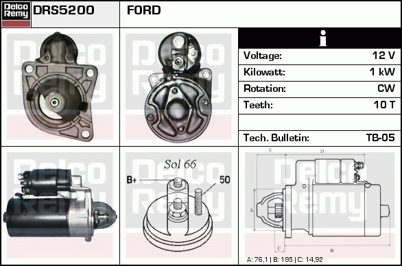 Démarreur Remanufactured REMY (Light Duty)