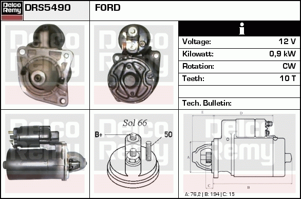 Démarreur Remanufactured REMY (Light Duty)