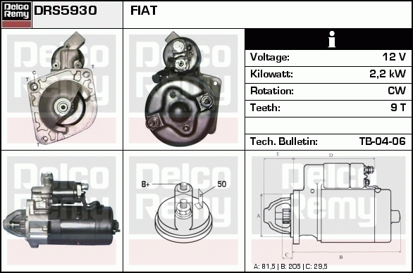 Démarreur Remanufactured REMY (Light Duty)