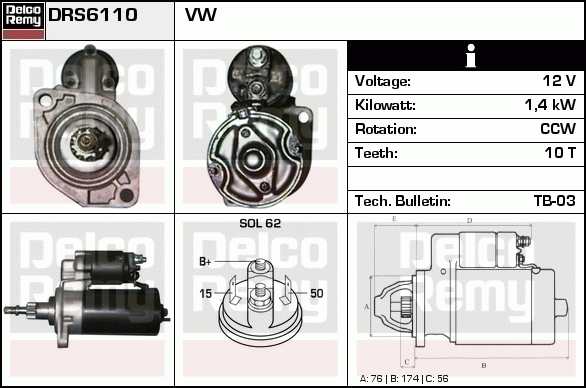 Démarreur Remanufactured REMY (Light Duty)