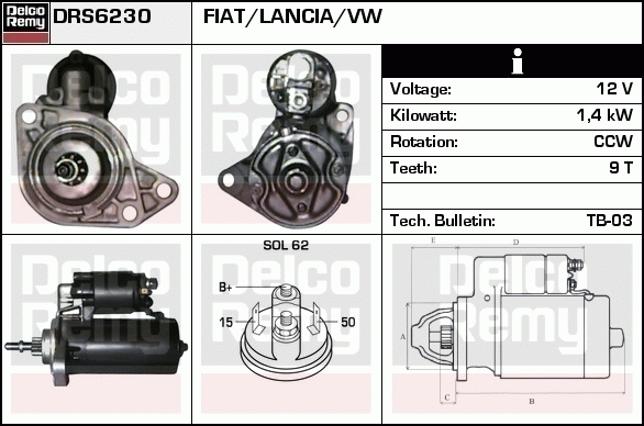 Démarreur Remanufactured REMY (Light Duty)