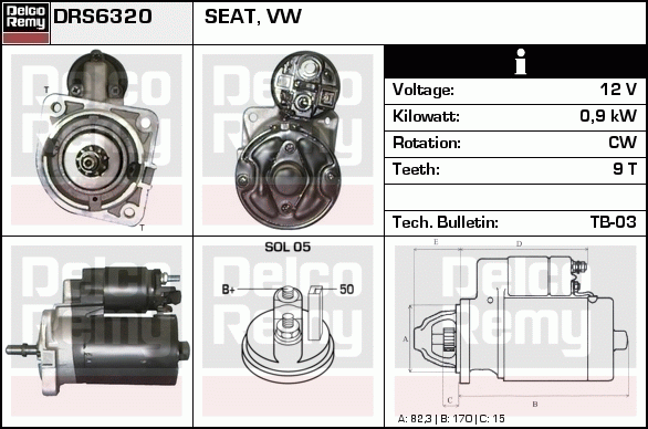 Démarreur Remanufactured REMY (Light Duty)