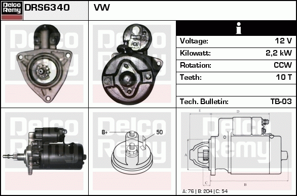 Démarreur Remanufactured REMY (Light Duty)