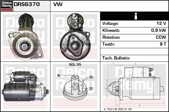 Démarreur Remanufactured REMY (Light Duty)