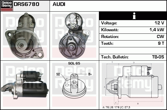 Démarreur Remanufactured REMY (Light Duty)