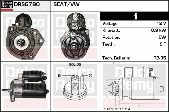 Démarreur Remanufactured REMY (Light Duty)