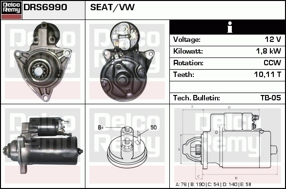 Démarreur Remanufactured REMY (Light Duty)