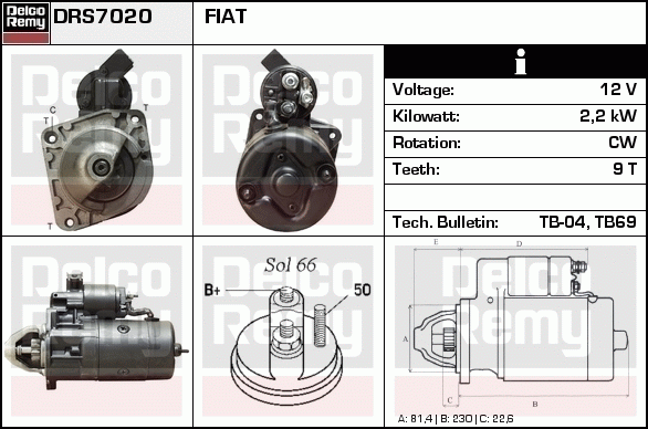 Démarreur Remanufactured REMY (Light Duty)
