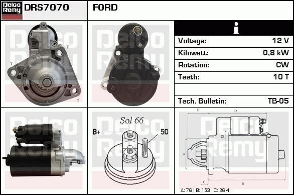 Démarreur Remanufactured REMY (Light Duty)