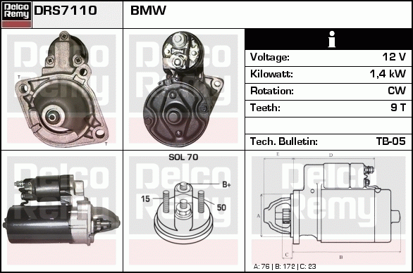 Démarreur Remanufactured REMY (Light Duty)