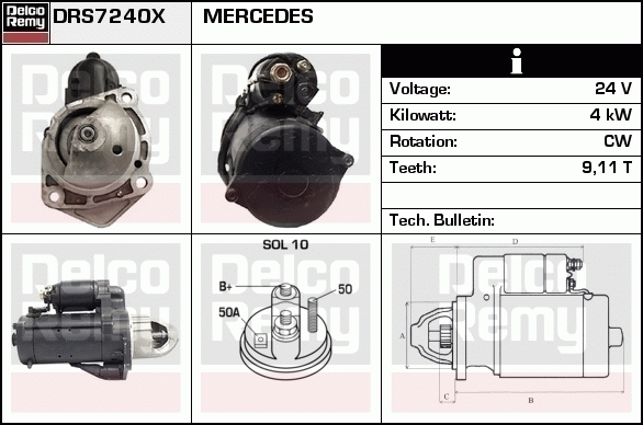 Démarreur Remanufactured DELCO REMY (Heavy Duty)