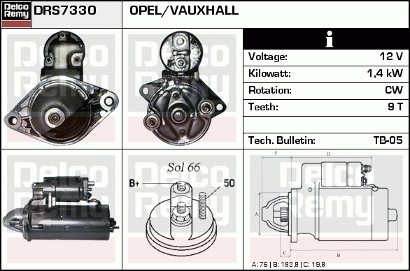 Démarreur Remanufactured REMY (Light Duty)