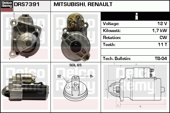 Démarreur Remanufactured REMY (Light Duty)