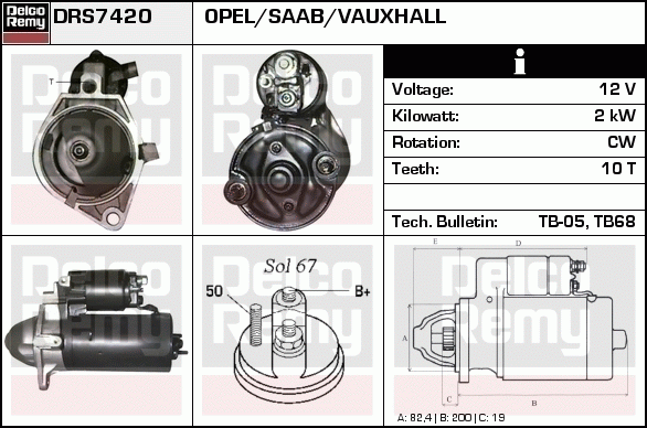 Démarreur Remanufactured REMY (Light Duty)