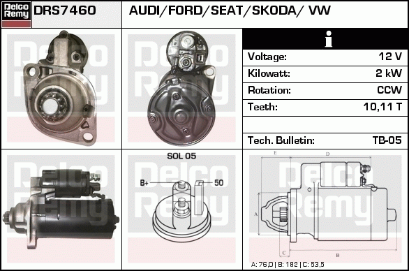 Démarreur Remanufactured REMY (Light Duty)