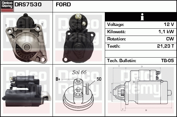 Démarreur Remanufactured REMY (Light Duty)