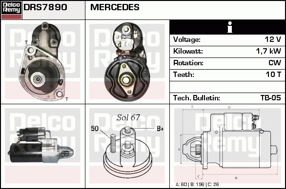 Démarreur Remanufactured REMY (Light Duty)