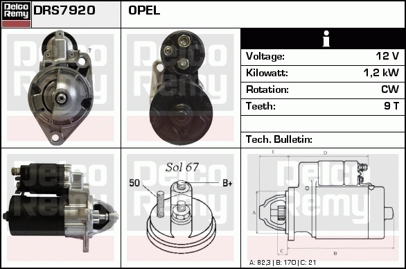 Démarreur Remanufactured REMY (Light Duty)