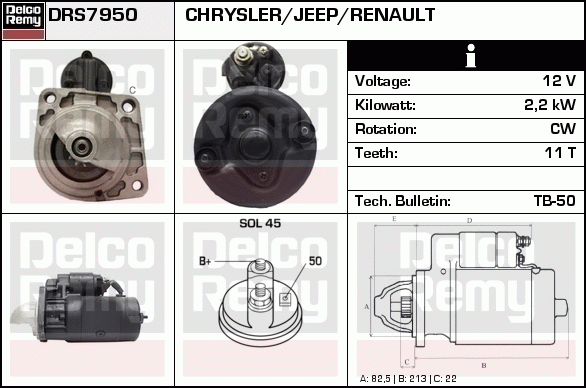 Démarreur Remanufactured REMY (Light Duty)