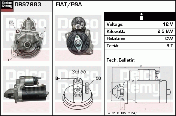 Démarreur Remanufactured REMY (Light Duty)