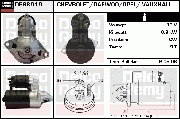 Démarreur Brand New REMY (Light Duty)