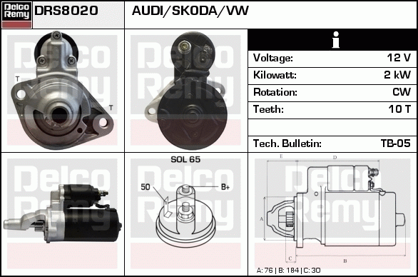 Démarreur Remanufactured REMY (Light Duty)