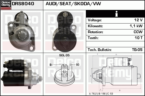 Démarreur Remanufactured REMY (Light Duty)