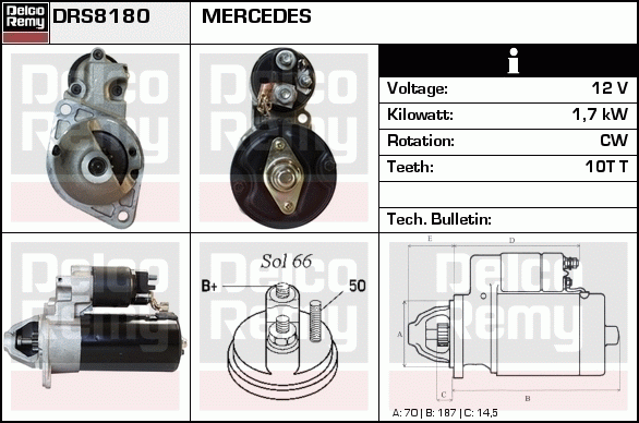 Démarreur Remanufactured REMY (Light Duty)