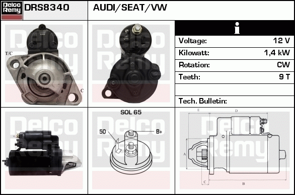 Démarreur Remanufactured REMY (Light Duty)