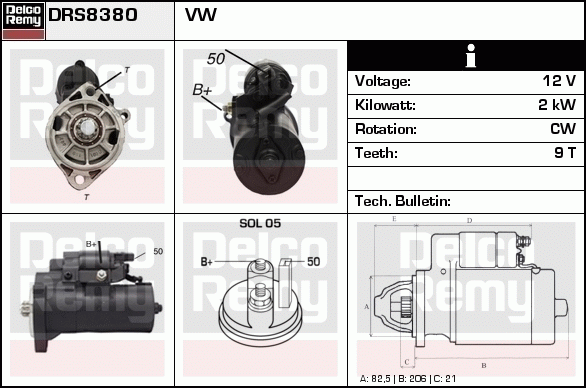 Démarreur Remanufactured REMY (Light Duty)