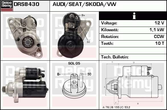 Démarreur Remanufactured REMY (Light Duty)