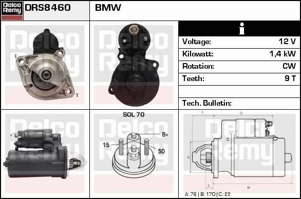 Démarreur Remanufactured REMY (Light Duty)