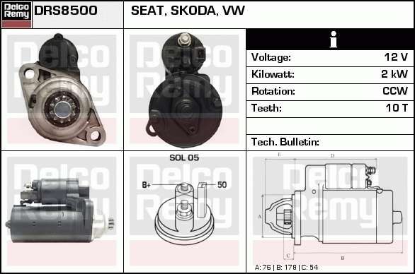 Démarreur Remanufactured REMY (Light Duty)