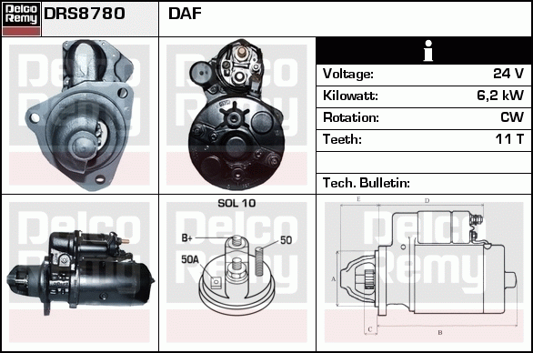 Démarreur Remanufactured DELCO REMY (Heavy Duty)