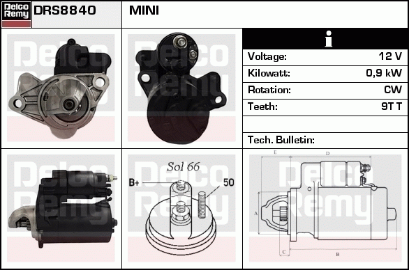 Démarreur Remanufactured REMY (Light Duty)