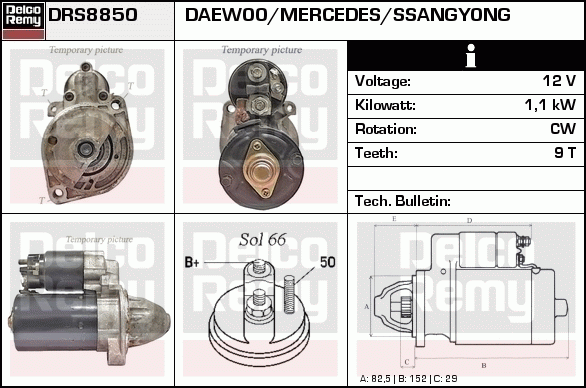 Démarreur Remanufactured REMY (Light Duty)