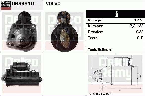 Démarreur Remanufactured REMY (Light Duty)