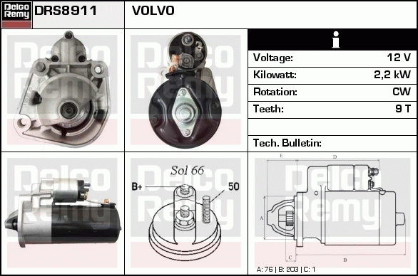 Démarreur Remanufactured REMY (Light Duty)