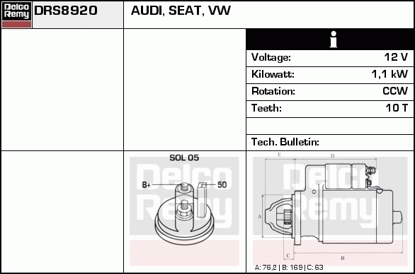 Démarreur Remanufactured REMY (Light Duty)